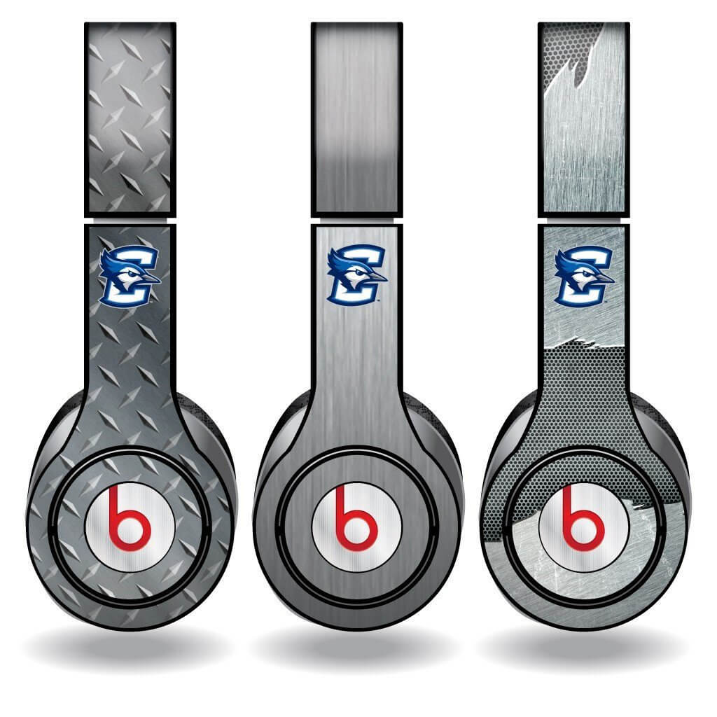 Creighton University Metal Patterns Skin Set of 3 for Beats Solo HD