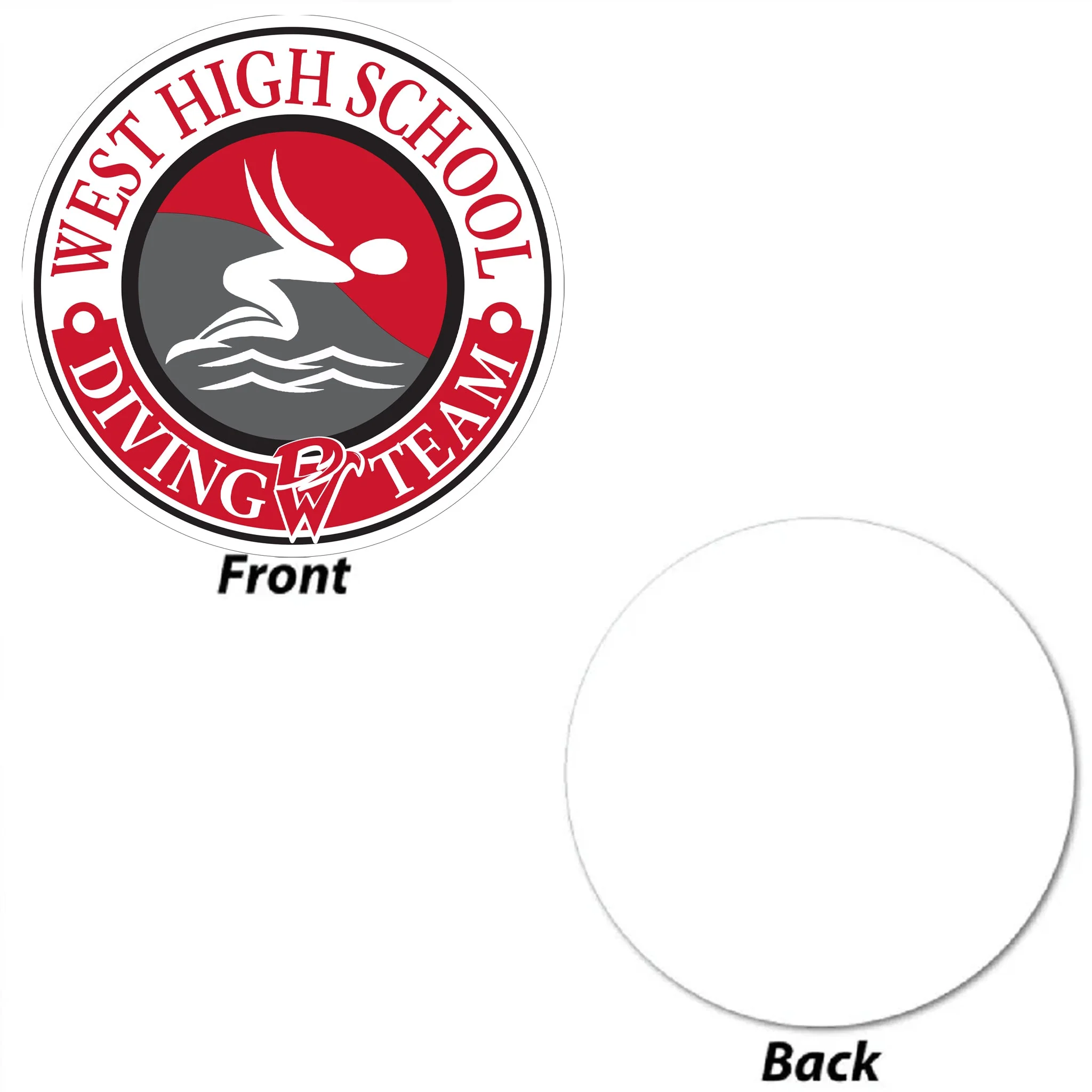 Custom 22" Diving Team Round Yard Signs - Image 3