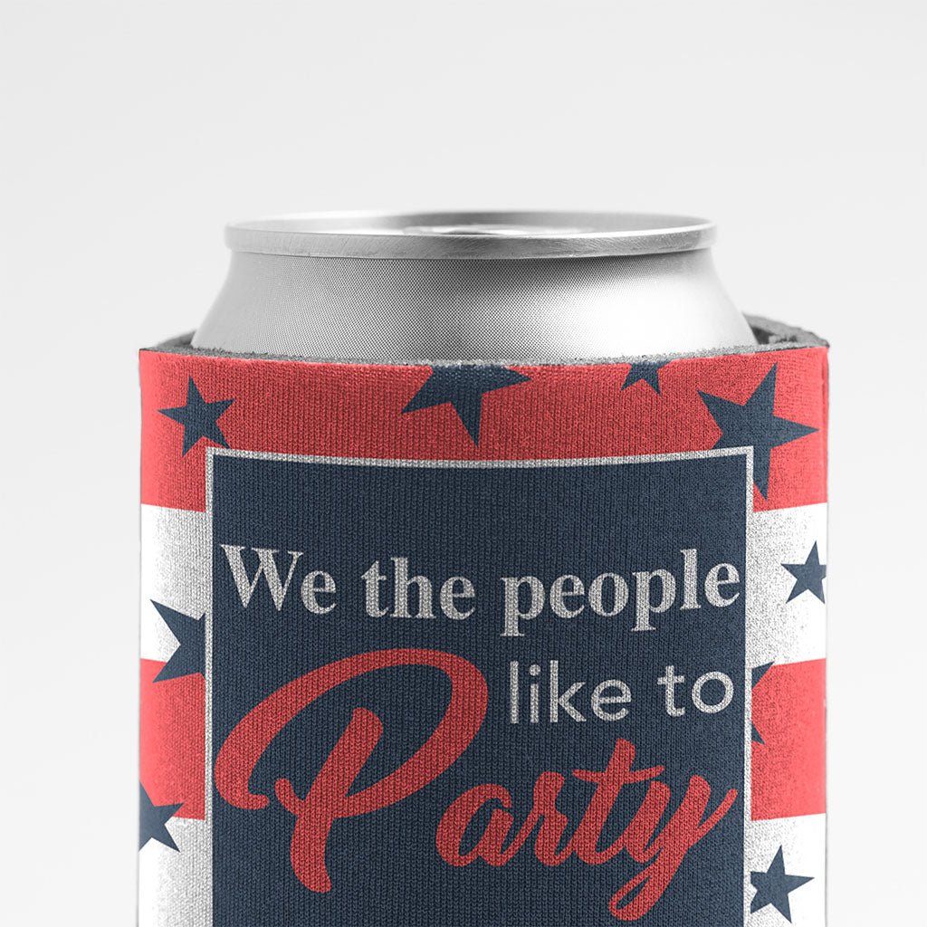 Custom 4th of July Party Can Coolers - We The People Like To Party - Image 3
