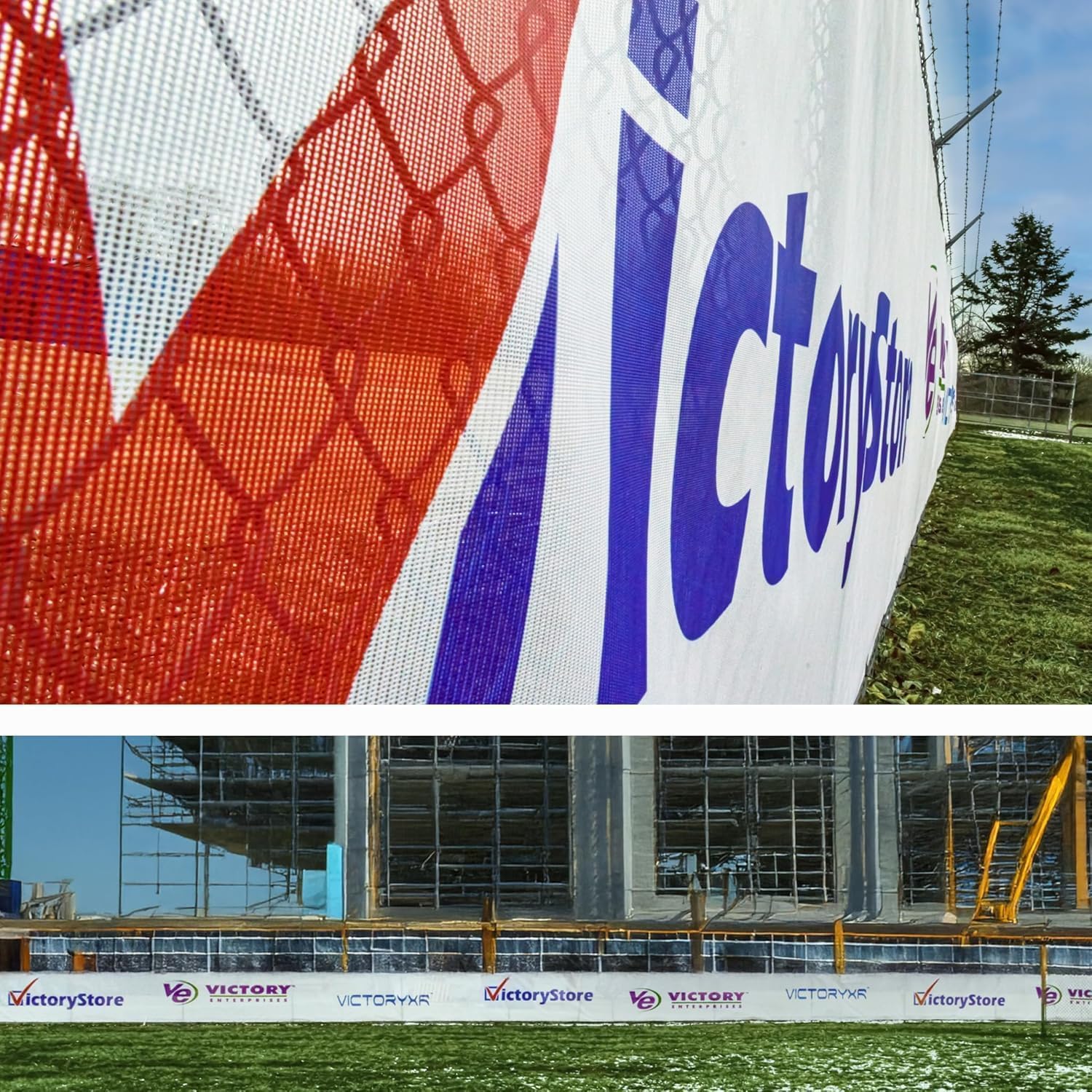 Custom 6'x50' Construction Jobsite Fence Screens – Mesh Vinyl Privacy Banner with Logos - Image 9