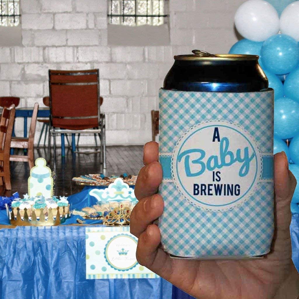 Custom A Baby Boy Is Brewing Can Cooler - Image 3