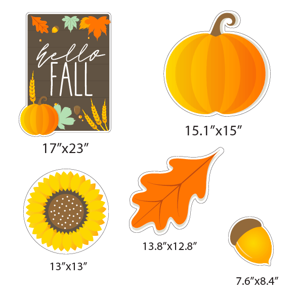 Autumn Yard Card 5 piece Set - Image 2