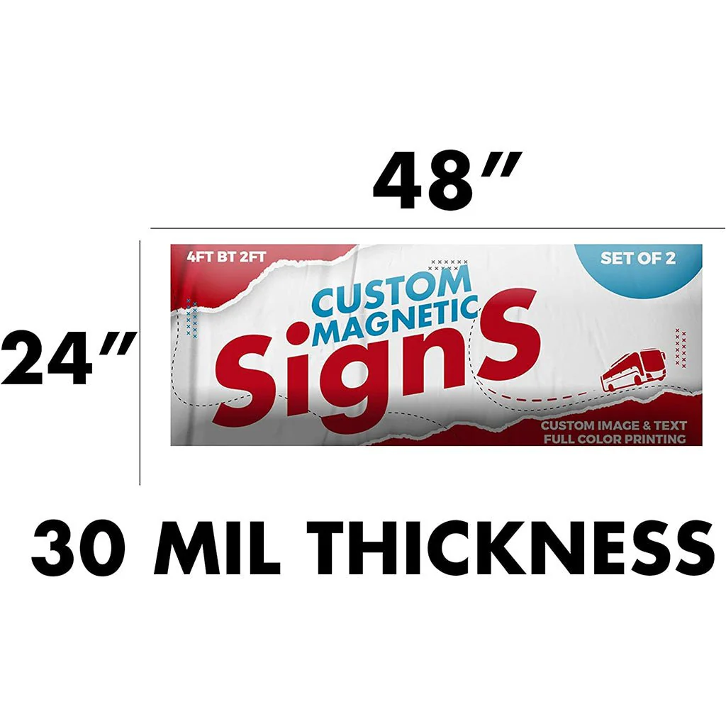 Custom Bus Magnet (2-Pack) 2x4 Ft - Image 2