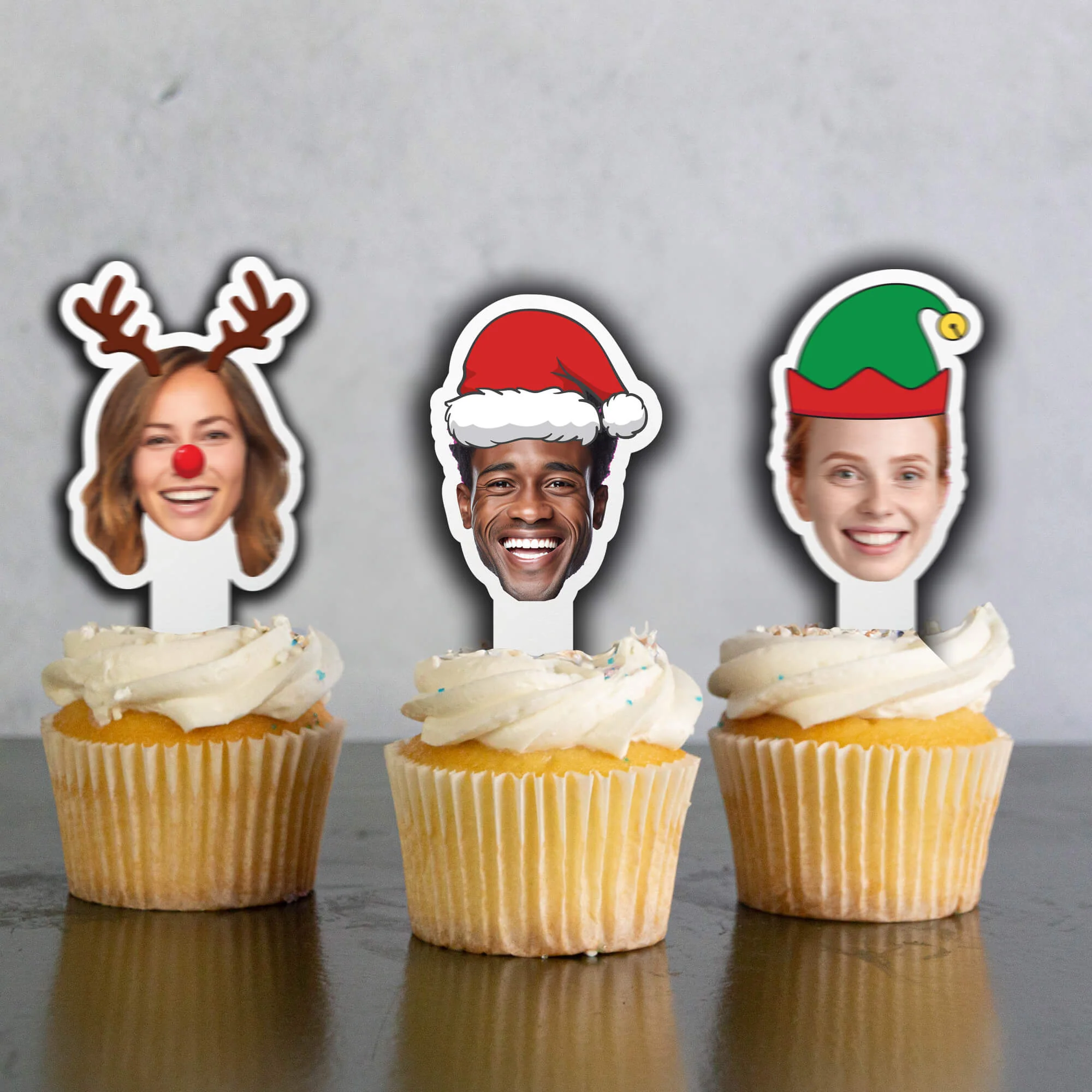 Custom Christmas Cupcake Toppers (Christmas Combo) - Image 4