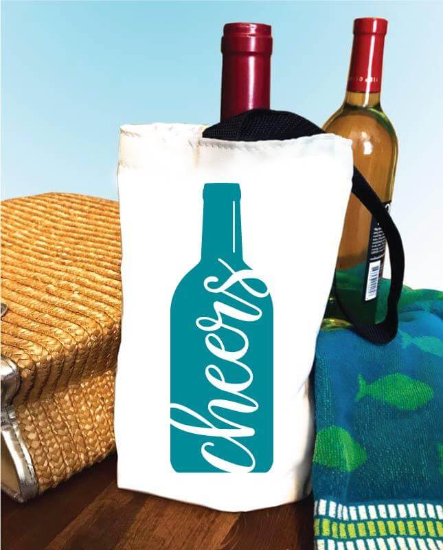 Custom Cruise Vacation Small Canvas Wine Tote - Image 4