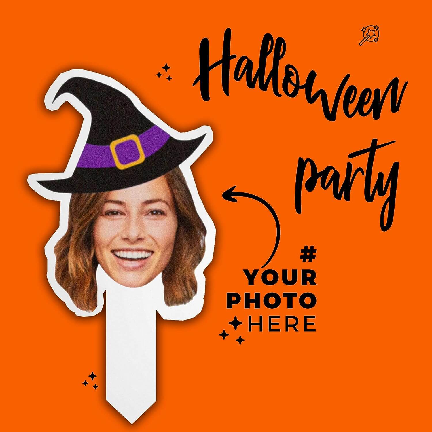 Custom Halloween Cupcake Toppers (Witch Hat) - Image 2