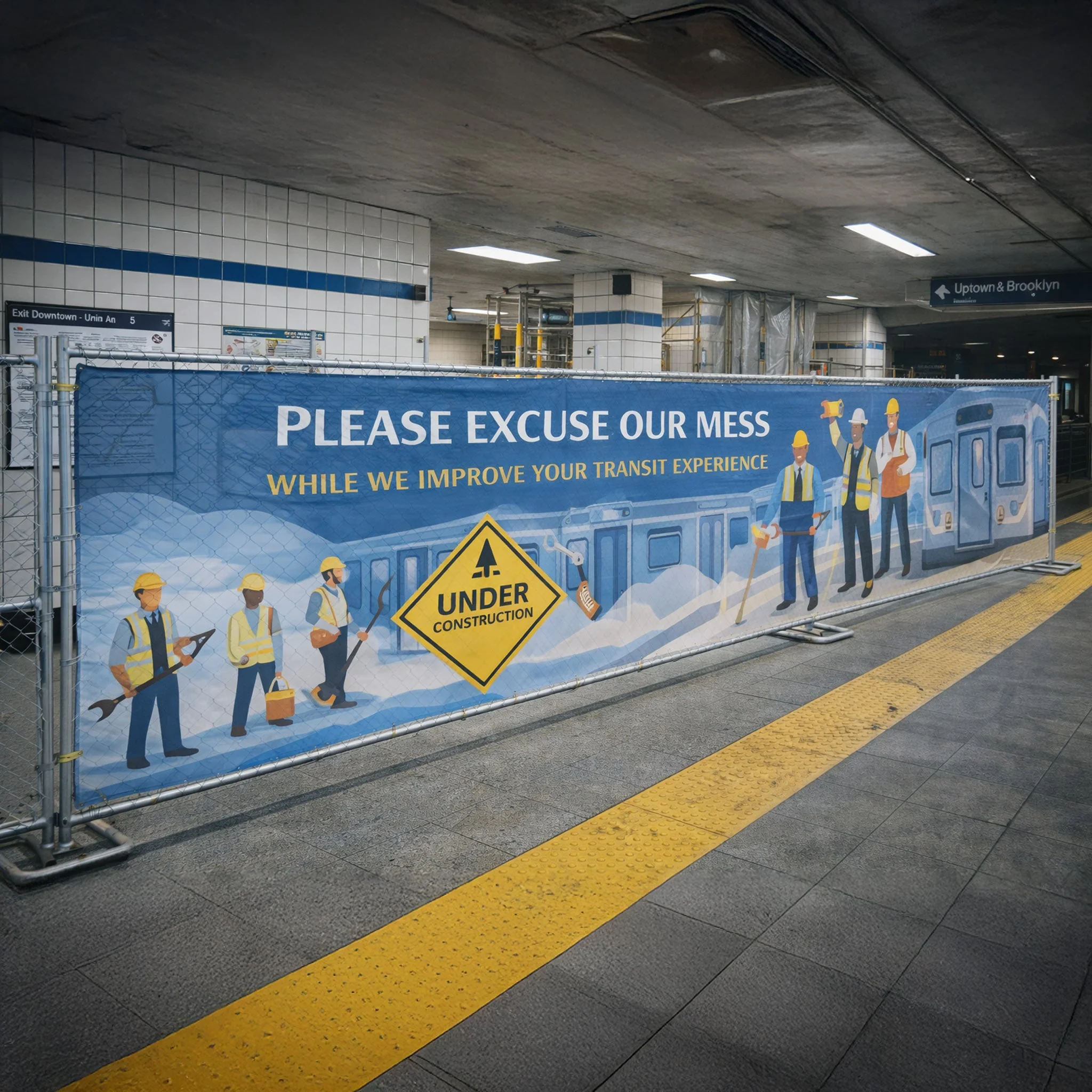 Custom Indoor Construction Fence Screens â Mesh Vinyl Privacy & Branding Banners - Image 2