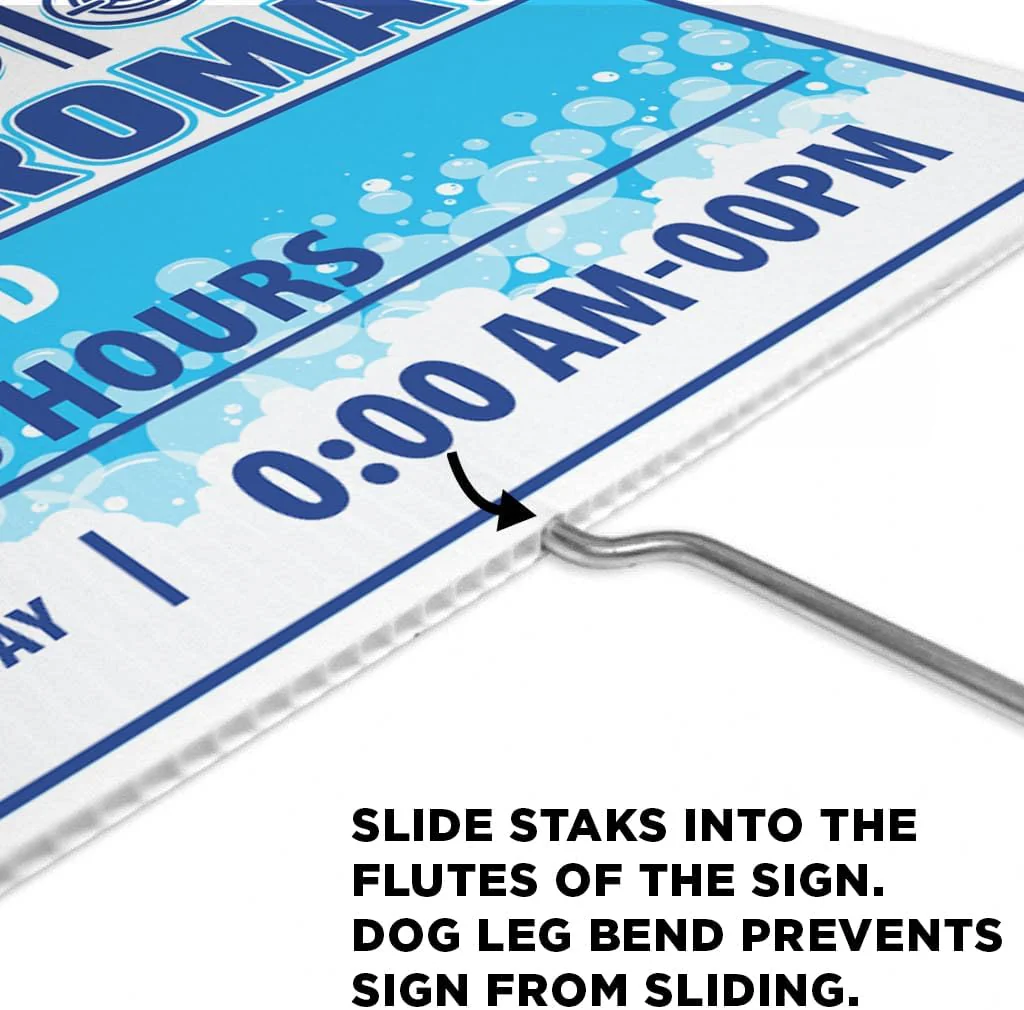 Custom Laundromat Yard Signs | 10-Pack | 20 EZ Stakes Included - Image 4