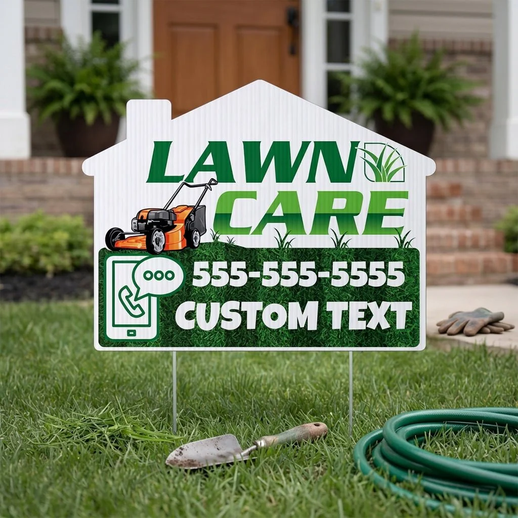 Custom Lawn Care Yard Signs | 10-Pack | 20 EZ Stakes Included - Image 4