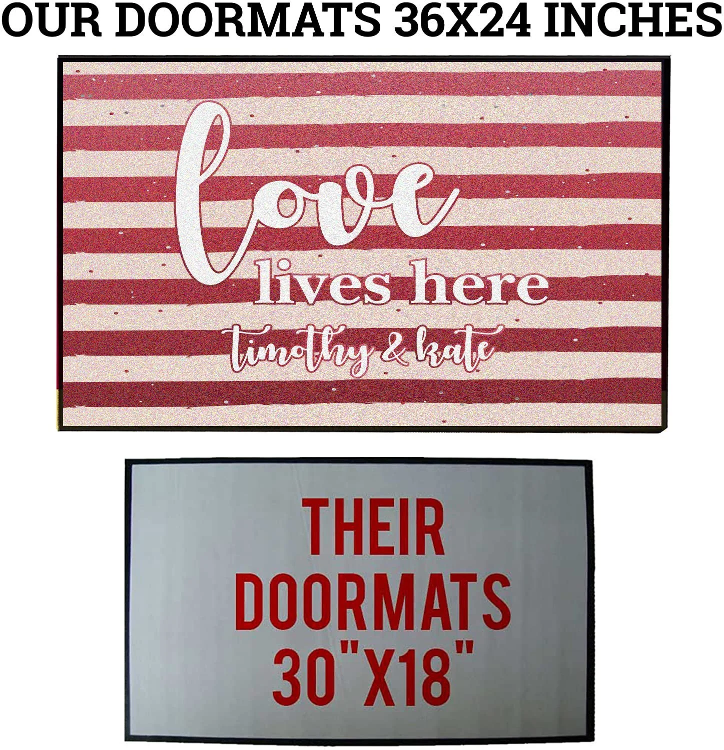 Custom Love Lives Here Doormat - Image 3