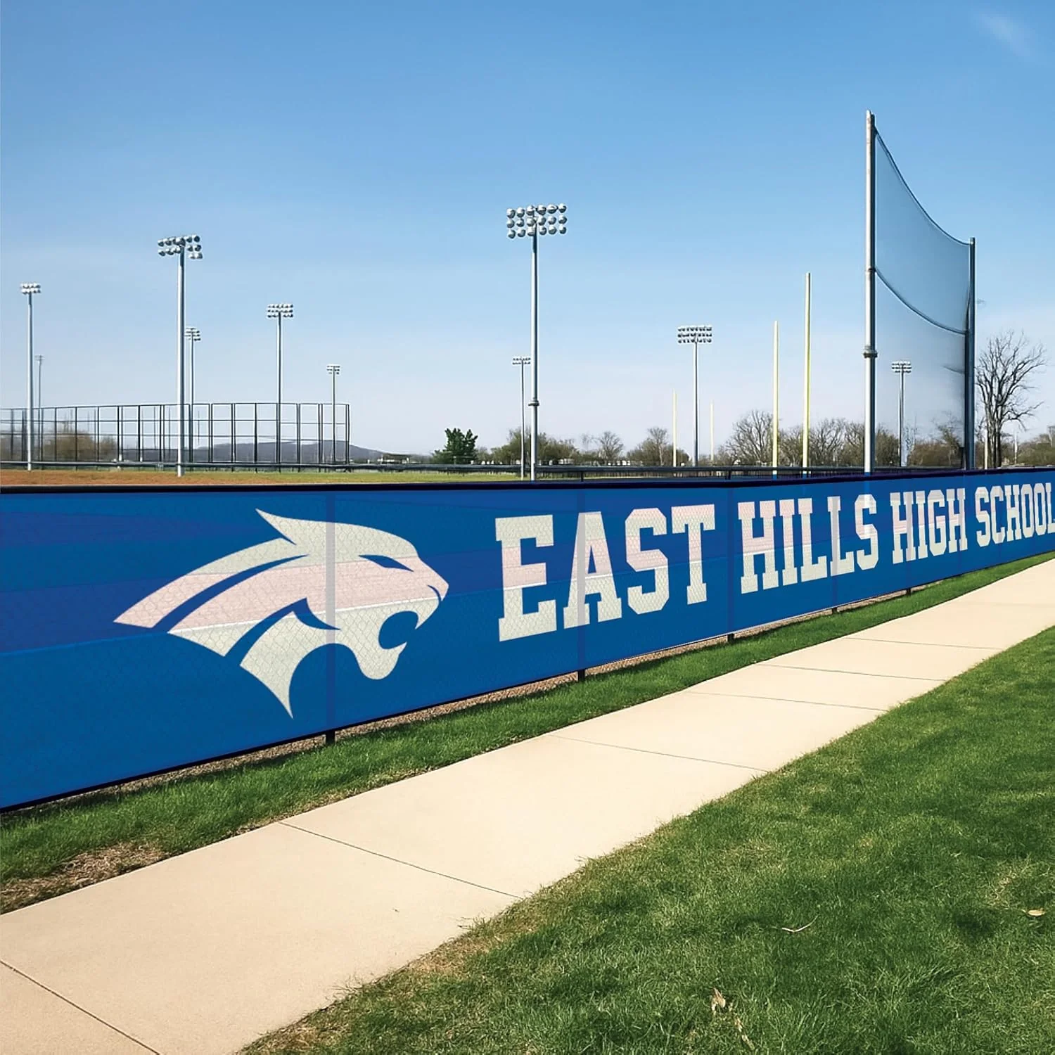 5'x50' Custom Logo Mesh Fence Wrap - Image 4