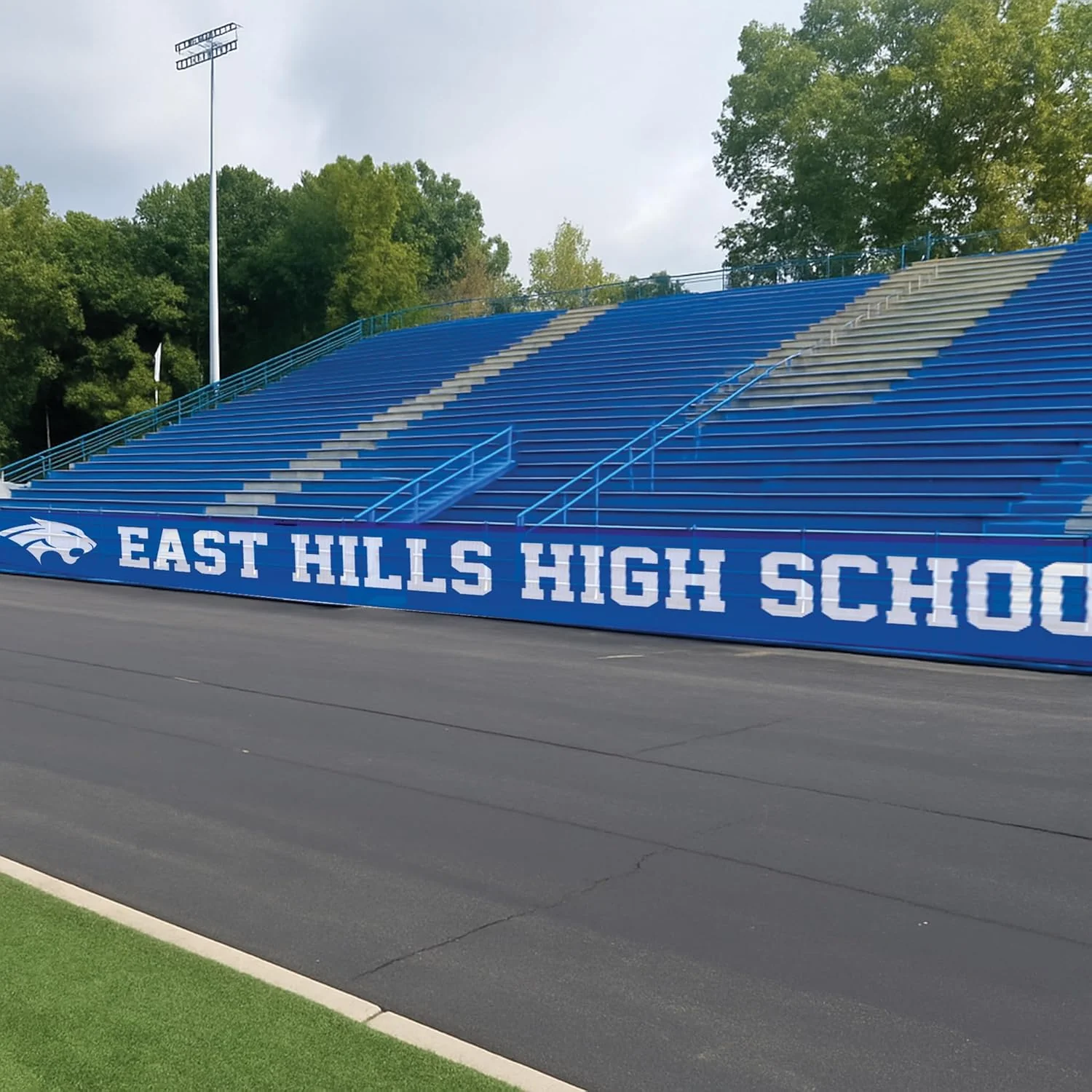 Custom Mesh Fence Banners for Schools & Athletics – Personalized Wind-Permeable Fence Wrap with Logo, Text & Colors | with Reinforced Grommets - Image 3