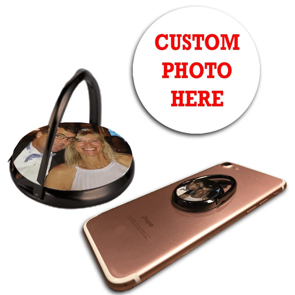 Custom Photo Phone Ring Holder Set of 2