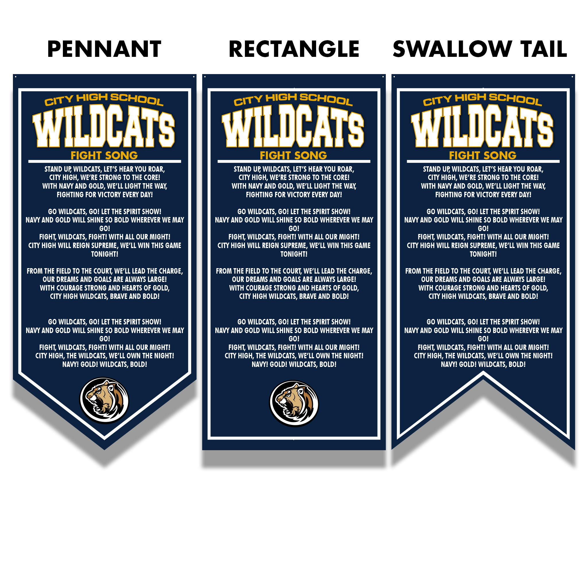 Custom School Fight Song Banners | Personalized Gym & Event Decor - Image 2