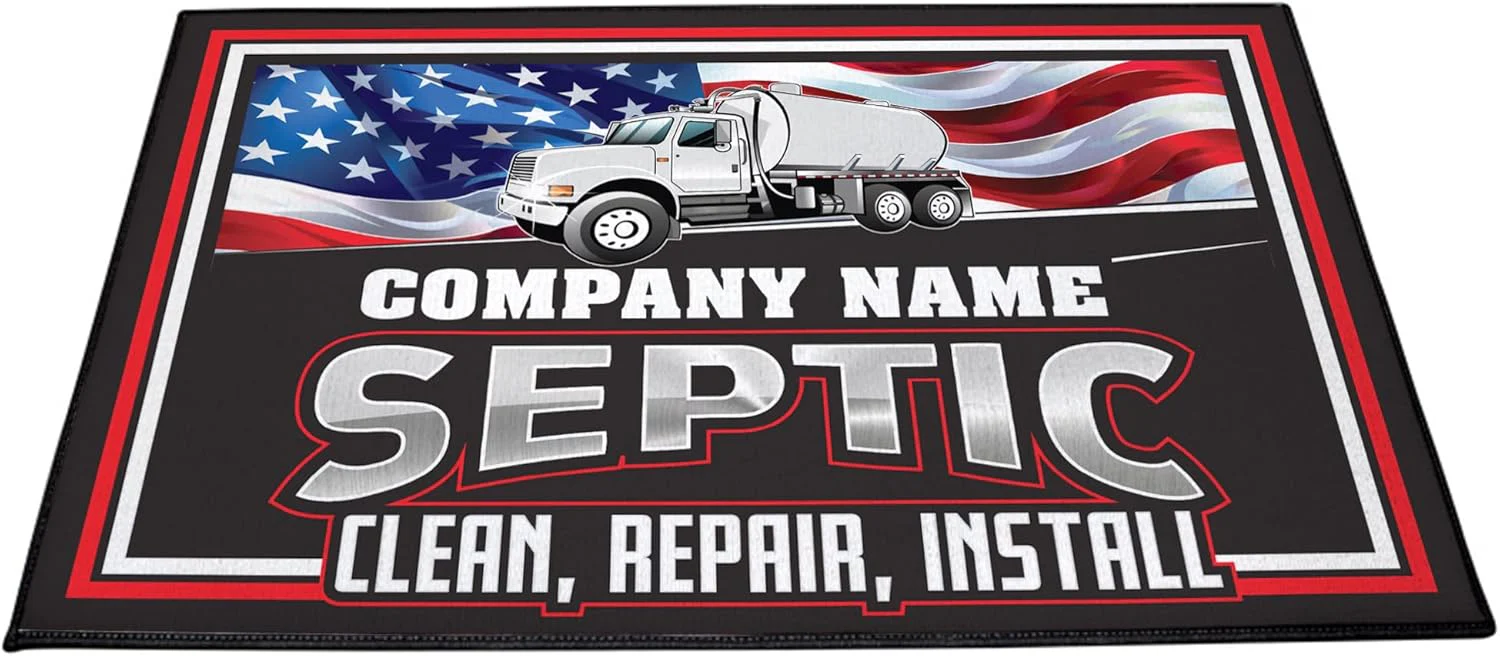 Custom Septic Service Doormat 24x36 Inches | Tufted Loop | Rubber Backing - Image 5