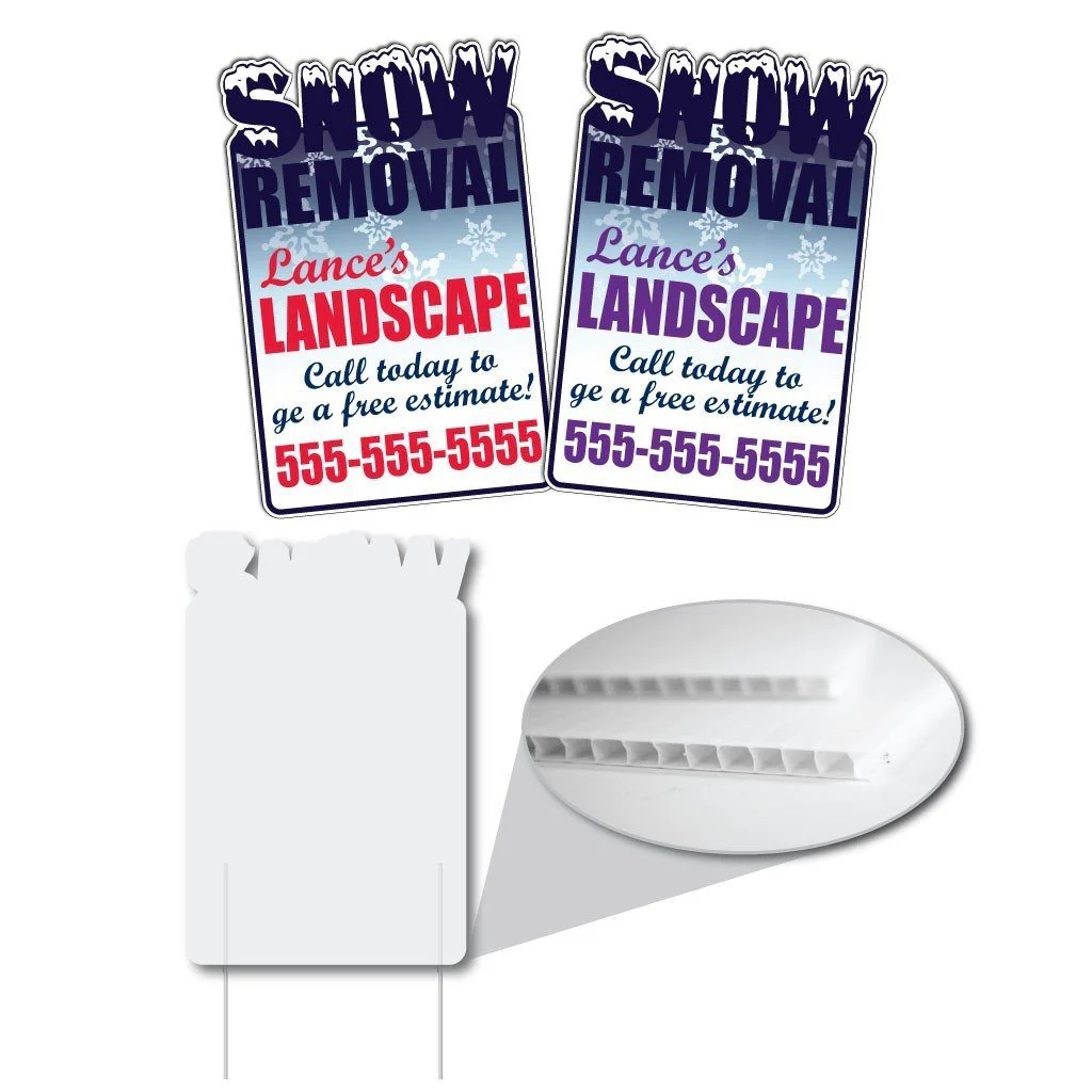Custom Snow Removal Shaped Yard Signs - Image 2