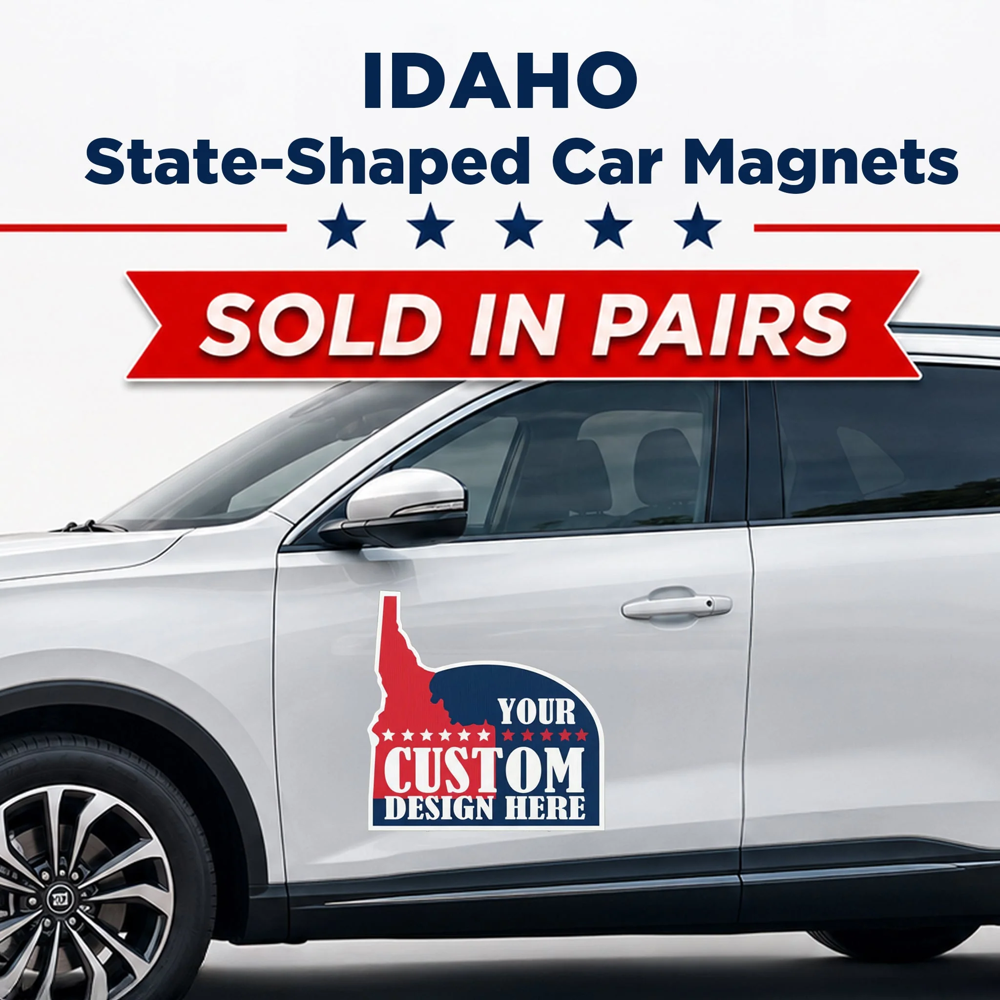 Custom State Shaped Car Magnet (Pair) 22" Magnetic Vehicle Signs by State - Image 13