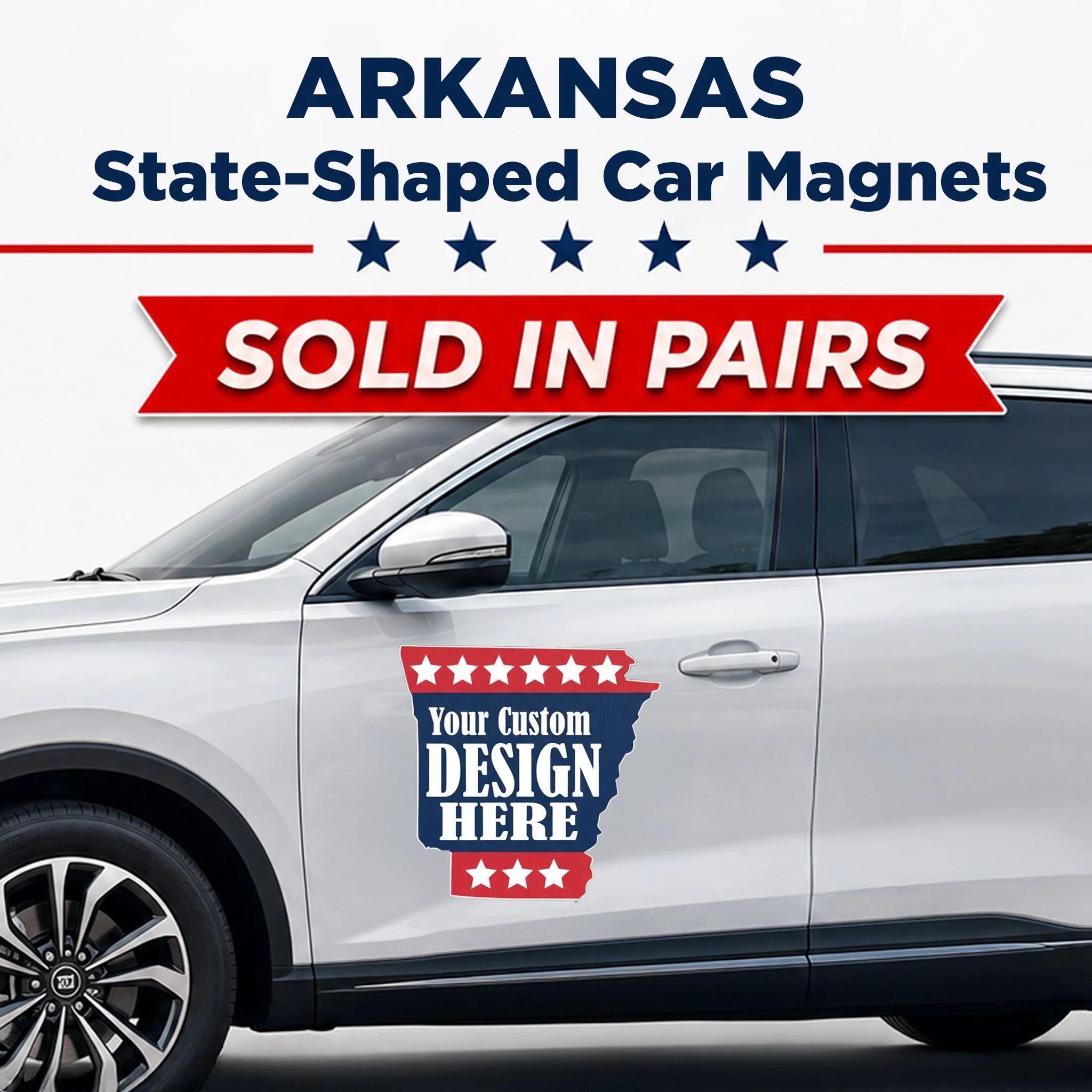 Custom State Shaped Car Magnet (Pair) 22" Magnetic Vehicle Signs by State - Image 5