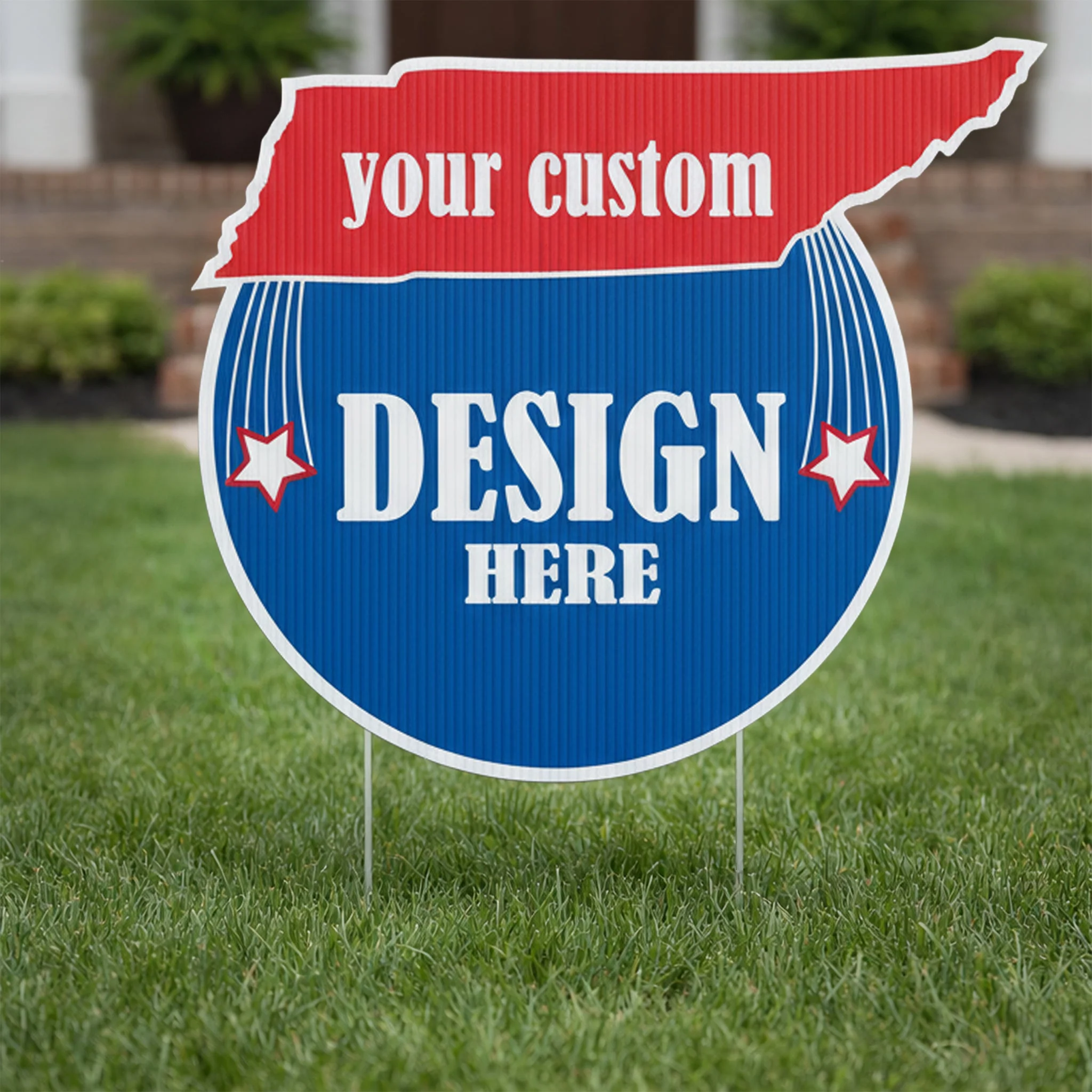 Custom - Tennessee - State Shaped Yard Sign