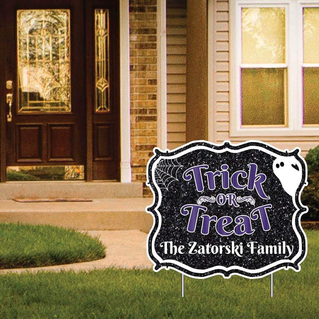 Custom Trick or Treat Welcome Yard Sign