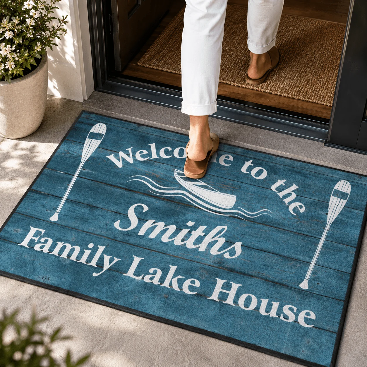 Personalized Family Lakehouse Doormat | Welcome to the Family - Image 8