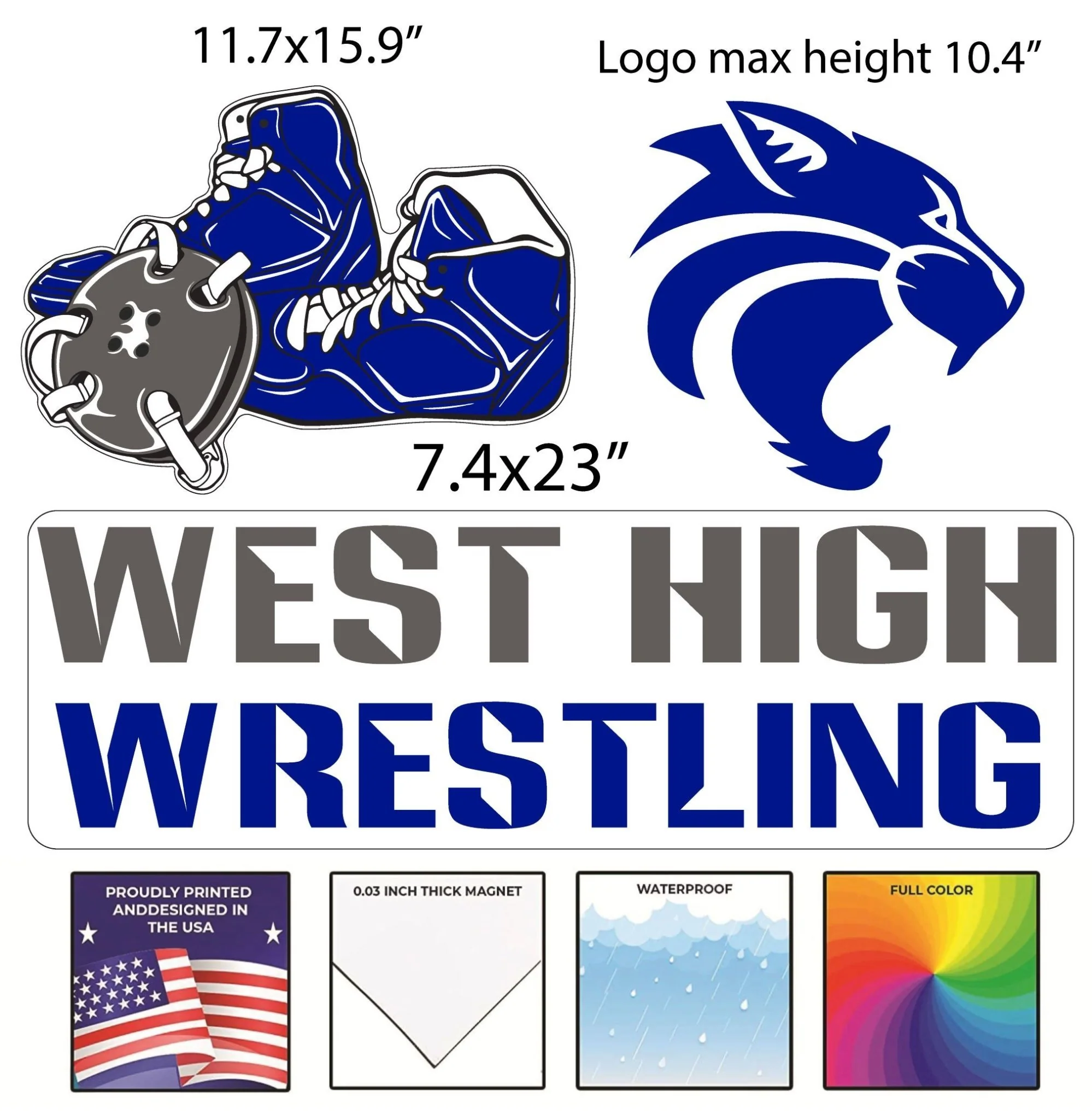 Custom Wrestling Team Garage Door Magnets - Image 4
