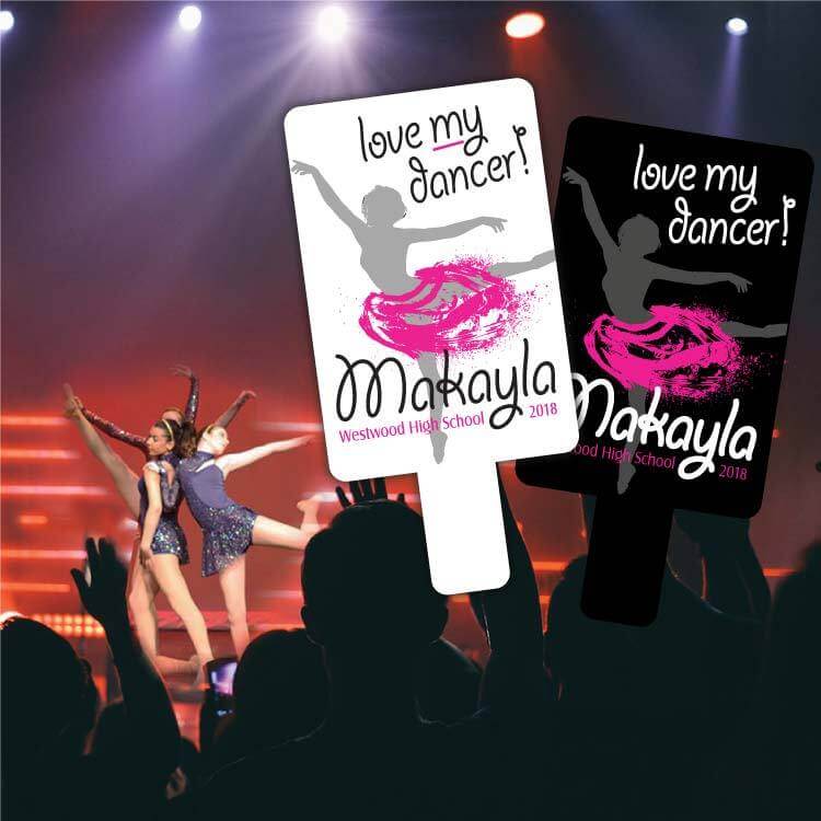 Dance Team Custom Paddle Fan - Image 2
