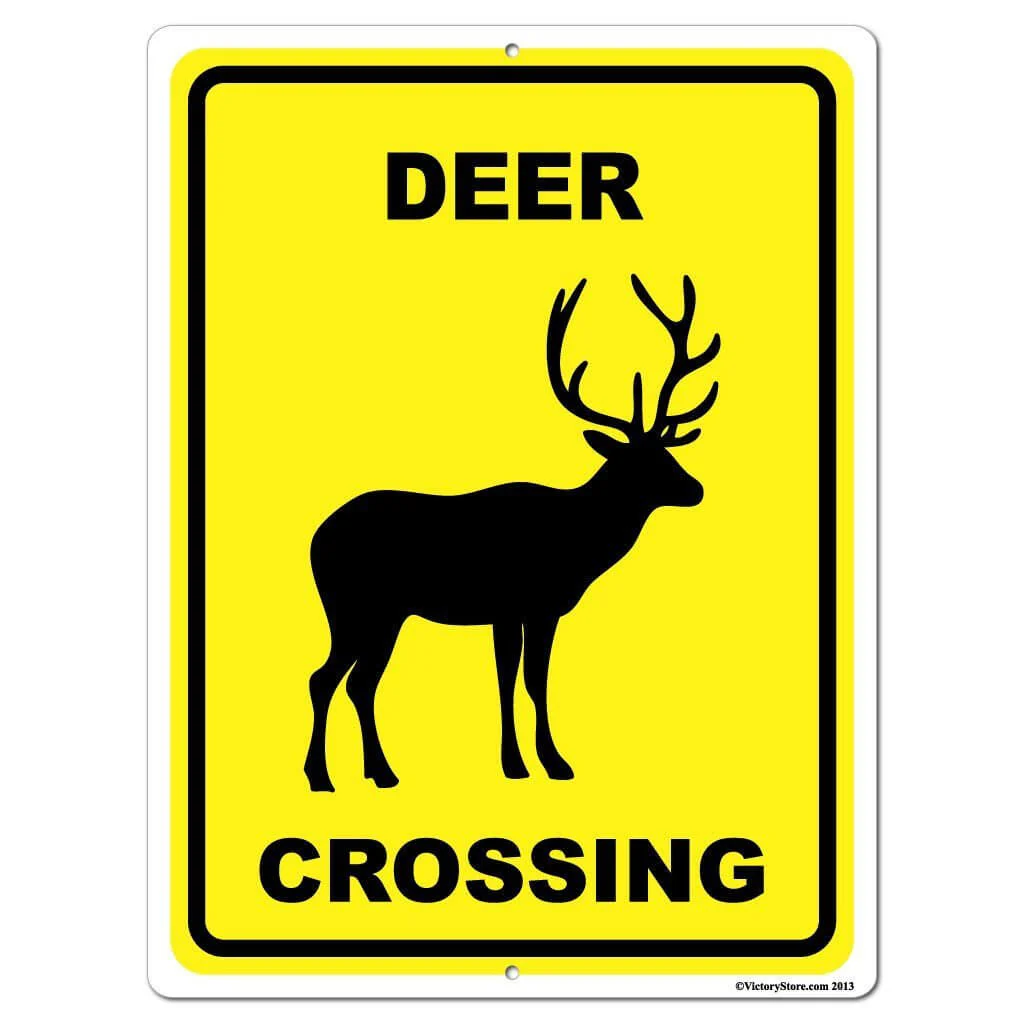 Deer Crossing Sign or Sticker - Image 4