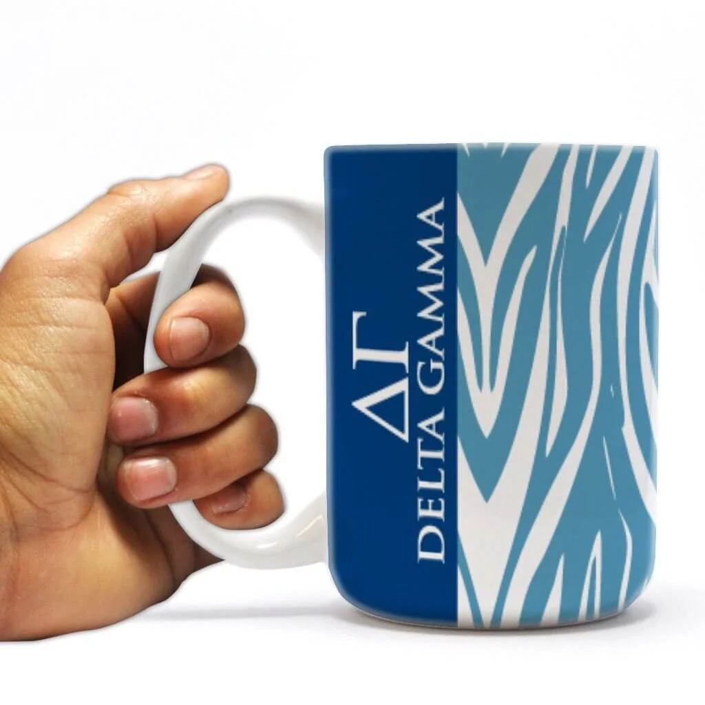 Delta Gamma 15oz Zebra Print Coffee Mug