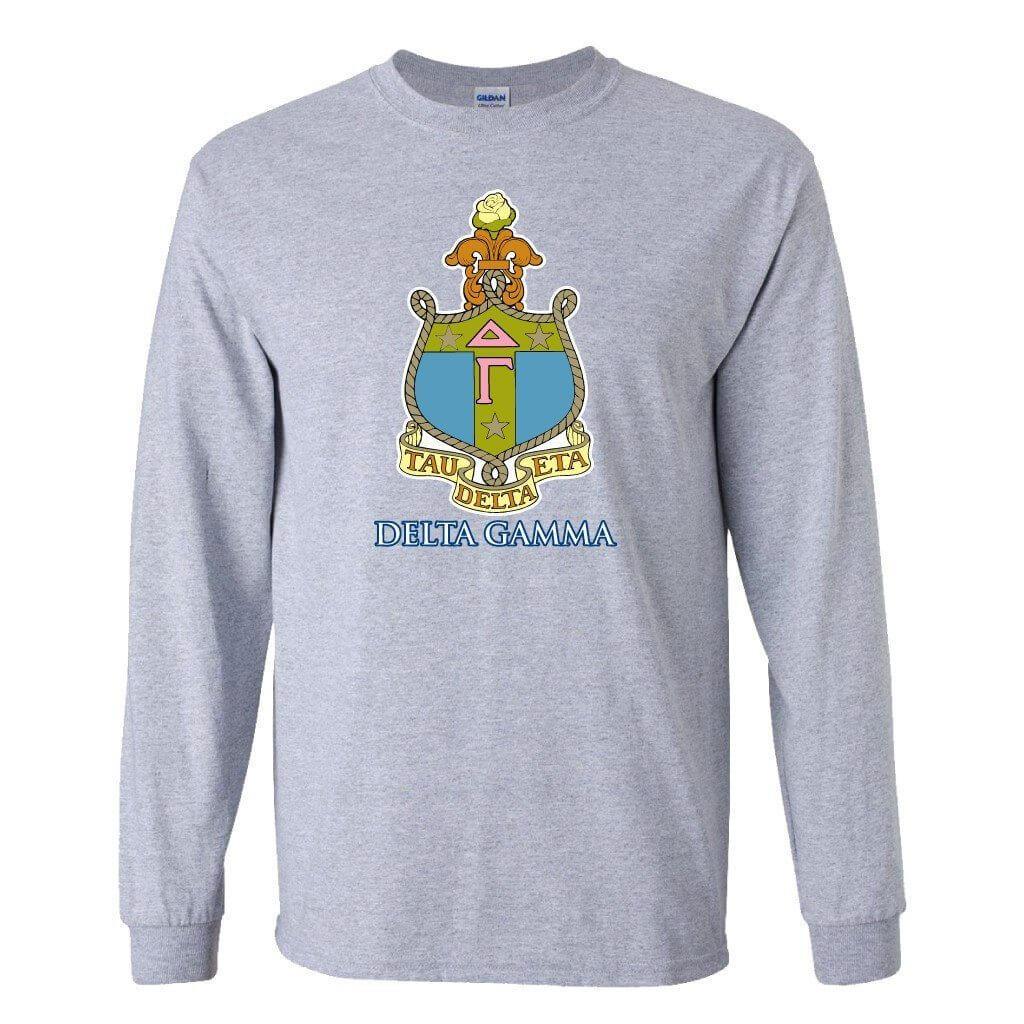 Delta Gamma Coat of Arms Logo Long Sleeve T-Shirt - Image 2