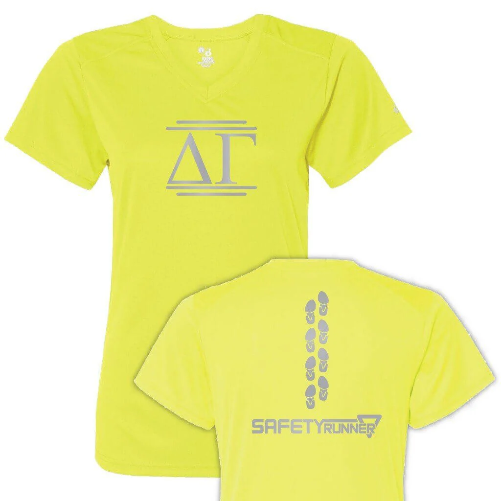 Delta Gamma Women's SafetyRunner Reflective V-neck Performance Shirt - Image 2