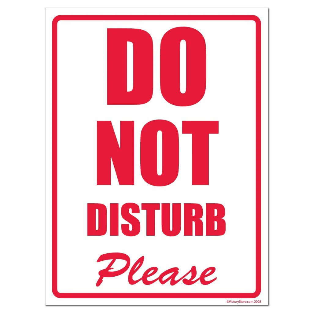 Do Not Disturb Sign or Sticker - Image 2