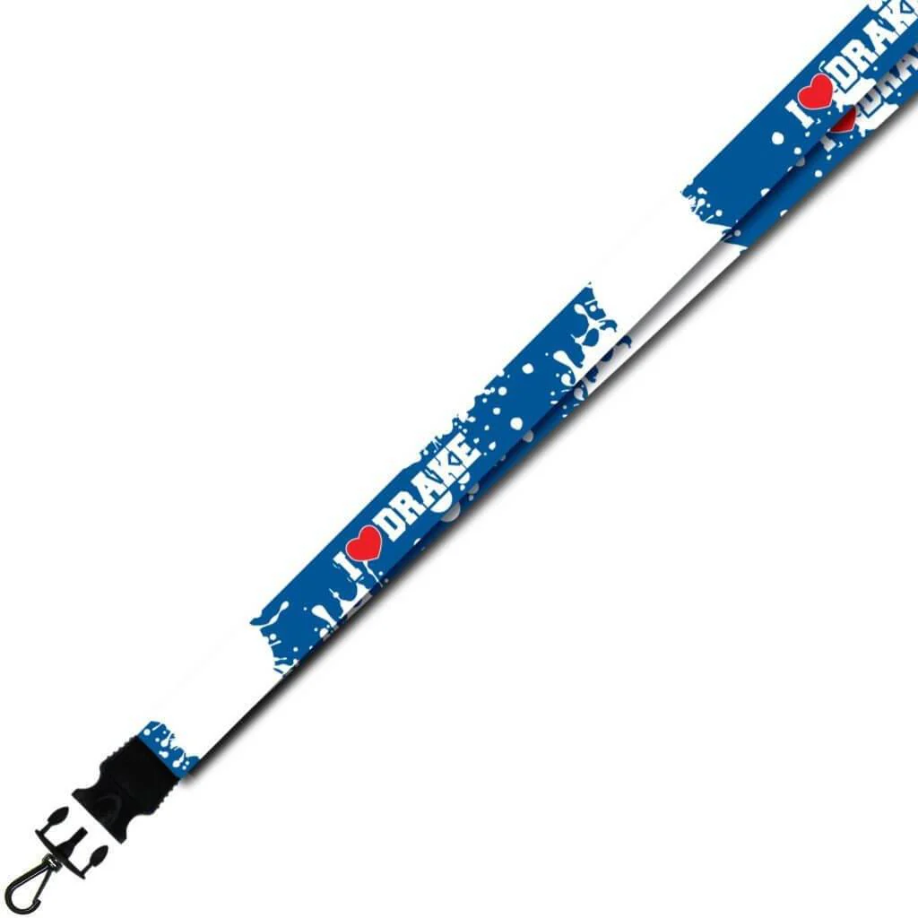 Drake University Paint Splatter  Lanyard