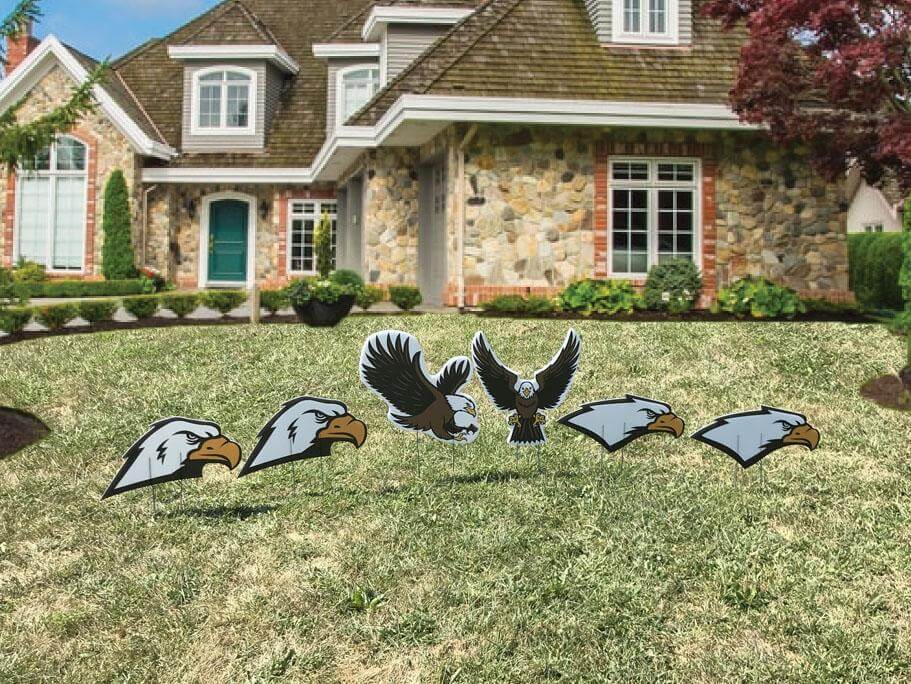 Small Eagle Mascot Yard Sign Accessory Set