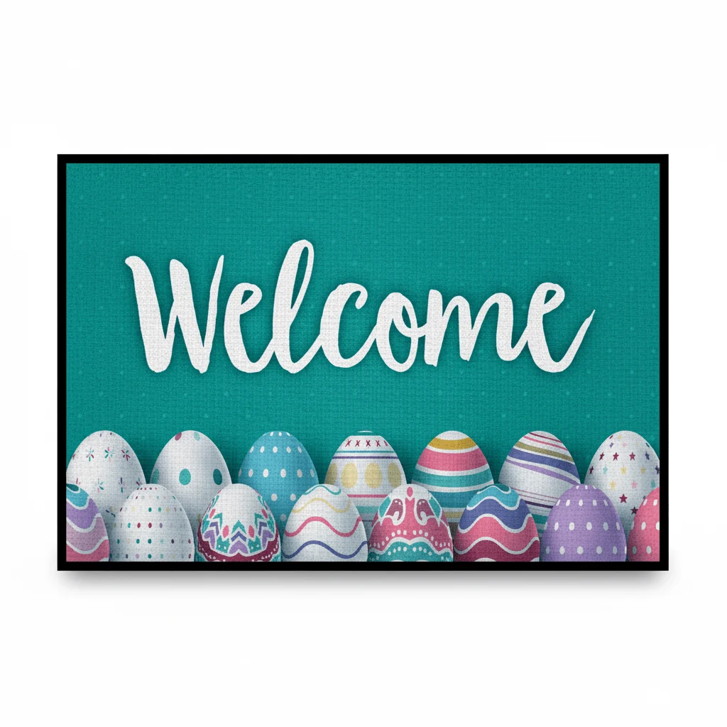 Easter Doormat, 24x36 Inches, Welcome