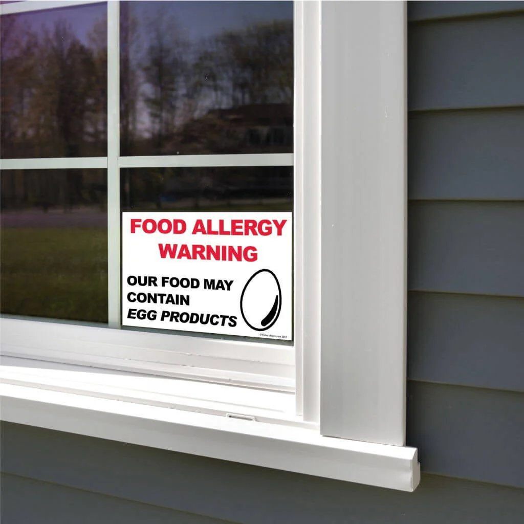 Egg Products Food Allergy Warning Sign - Image 6