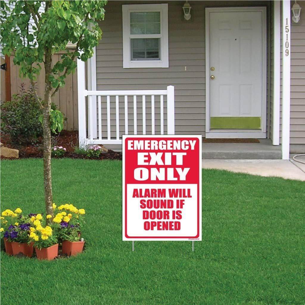 Emergency Exit Only Alarm Will Sound If Door is Opened Sign or Sticker - Image 3
