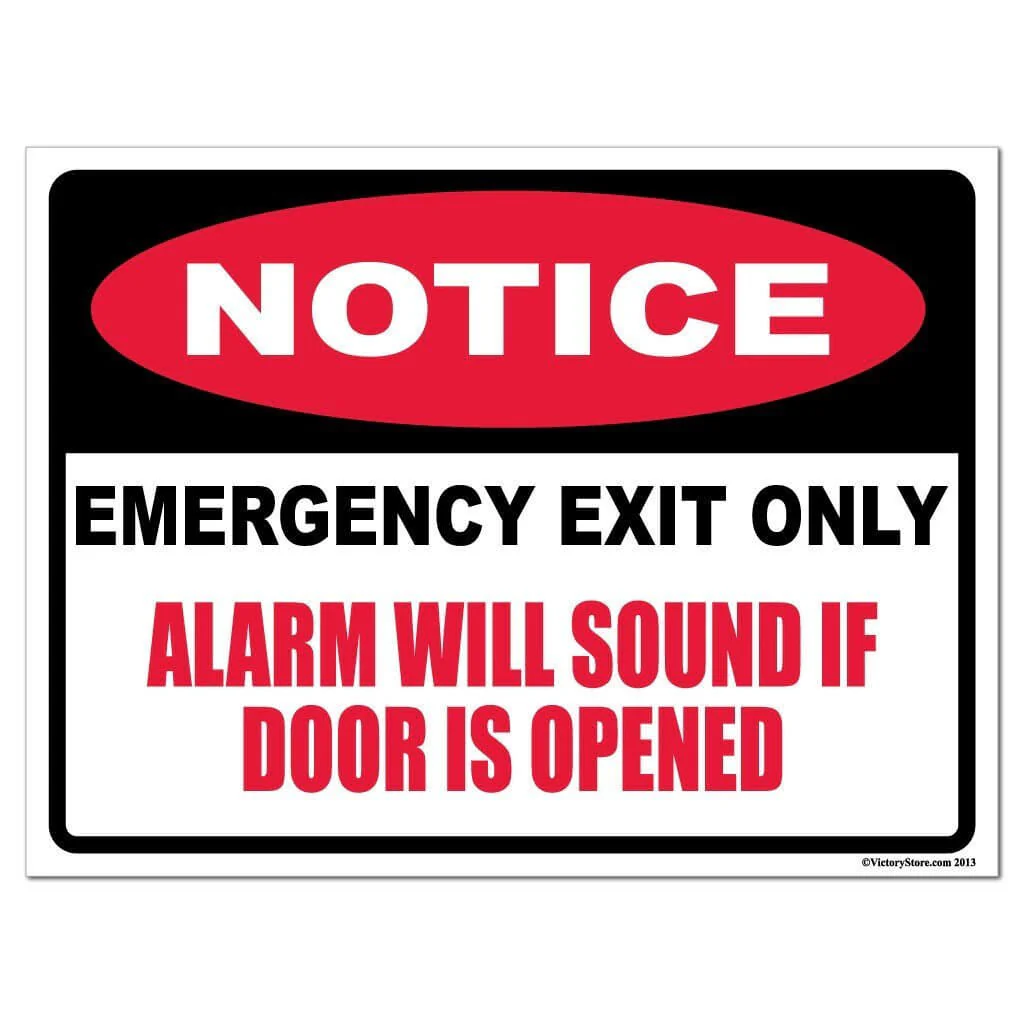 Emergency Exit Only Sign or Sticker - Image 2
