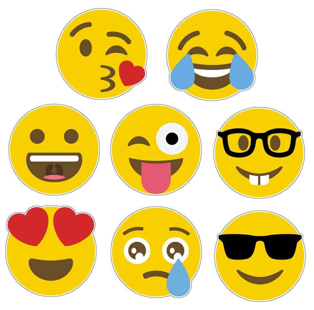 Emoji Faces 22" Yard Decorations Set of 8 - Image 2