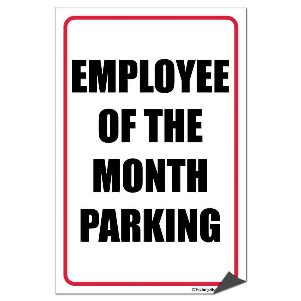 Employee of the Month Parking Sign or Sticker - Image 5