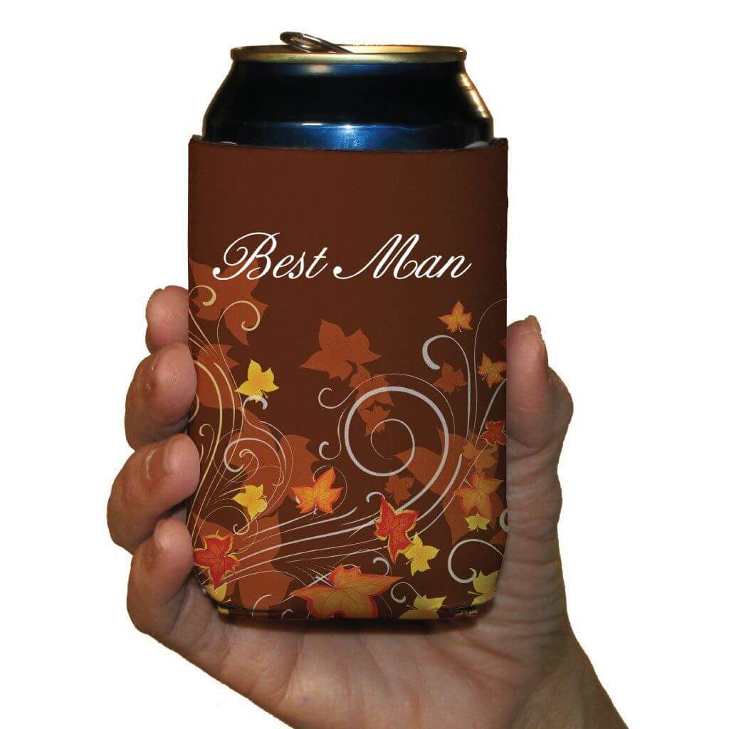 Fall Wedding Wedding Party Drink Can Coolers Set - Image 5