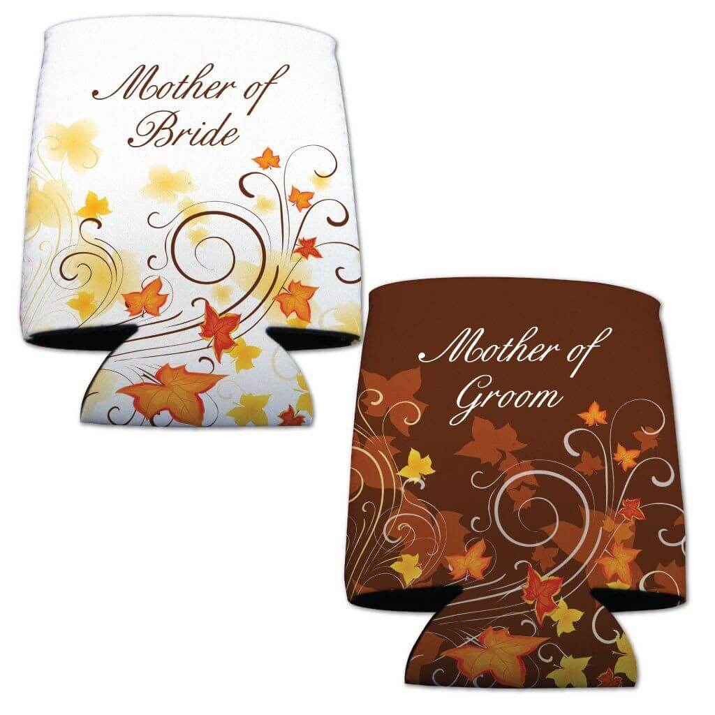 Fall Wedding Wedding Party Drink Can Coolers Set - Image 9