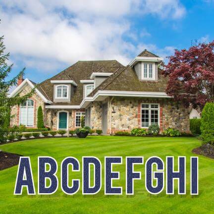 Faux Glitter 18" Bebas Alphabet Yard Decoration Set - 26 pc set - Image 4