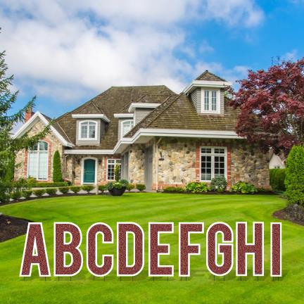 Faux Glitter 18" Bebas Alphabet Yard Decoration Set - 26 pc set - Image 7