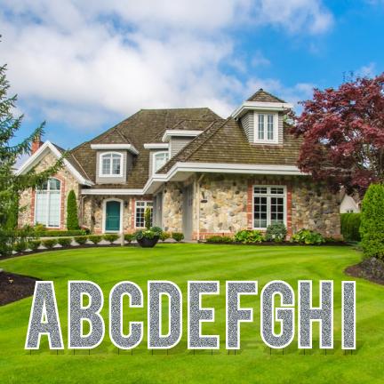 Faux Glitter 18" Bebas Alphabet Yard Decoration Set - 26 pc set - Image 8