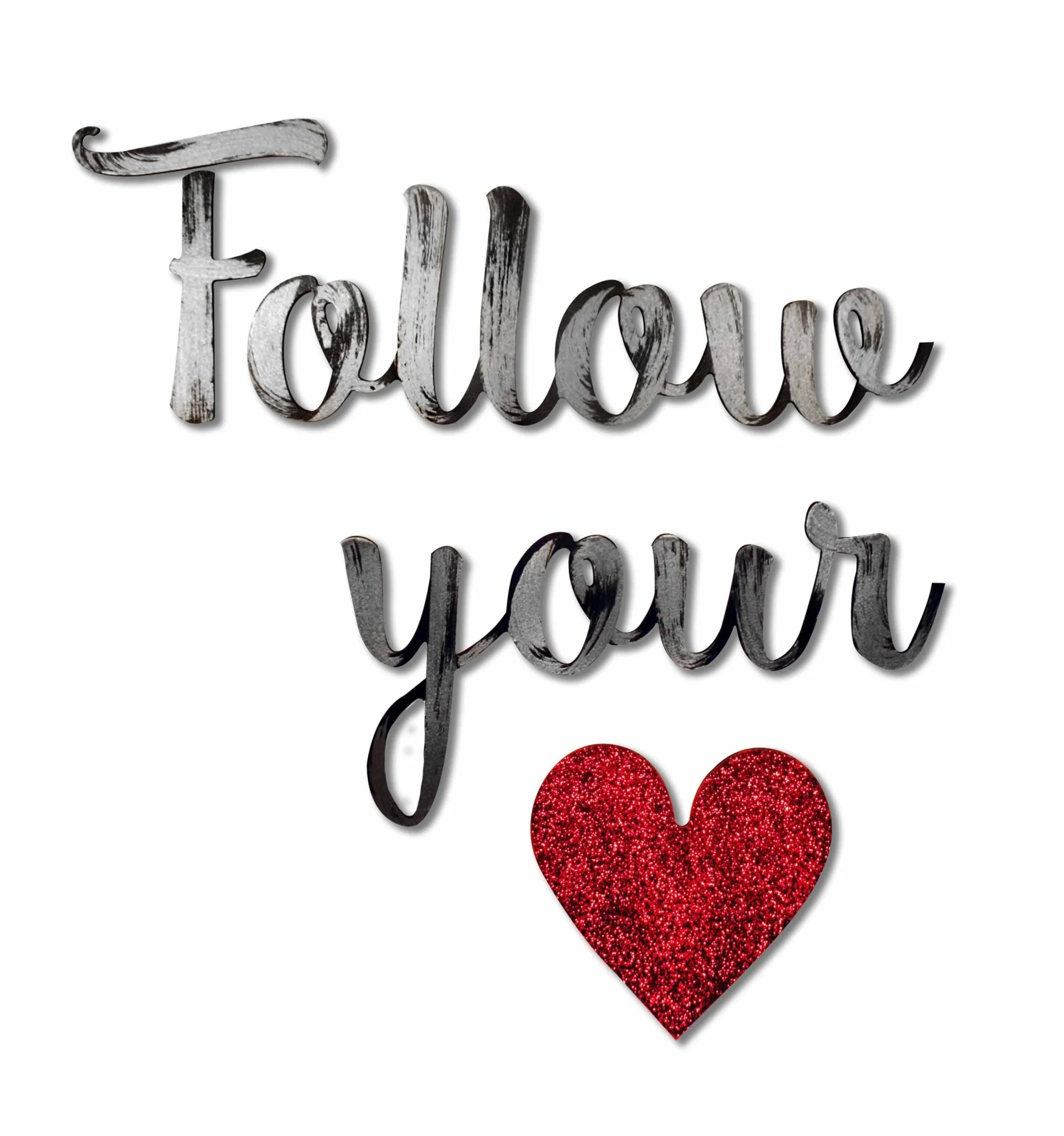 Follow your heart Hand Painted Wall Quote - Image 2