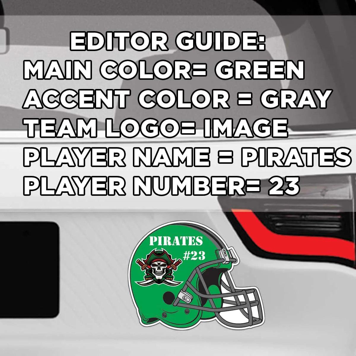 Custom Football Helmet Magnet - Image 3