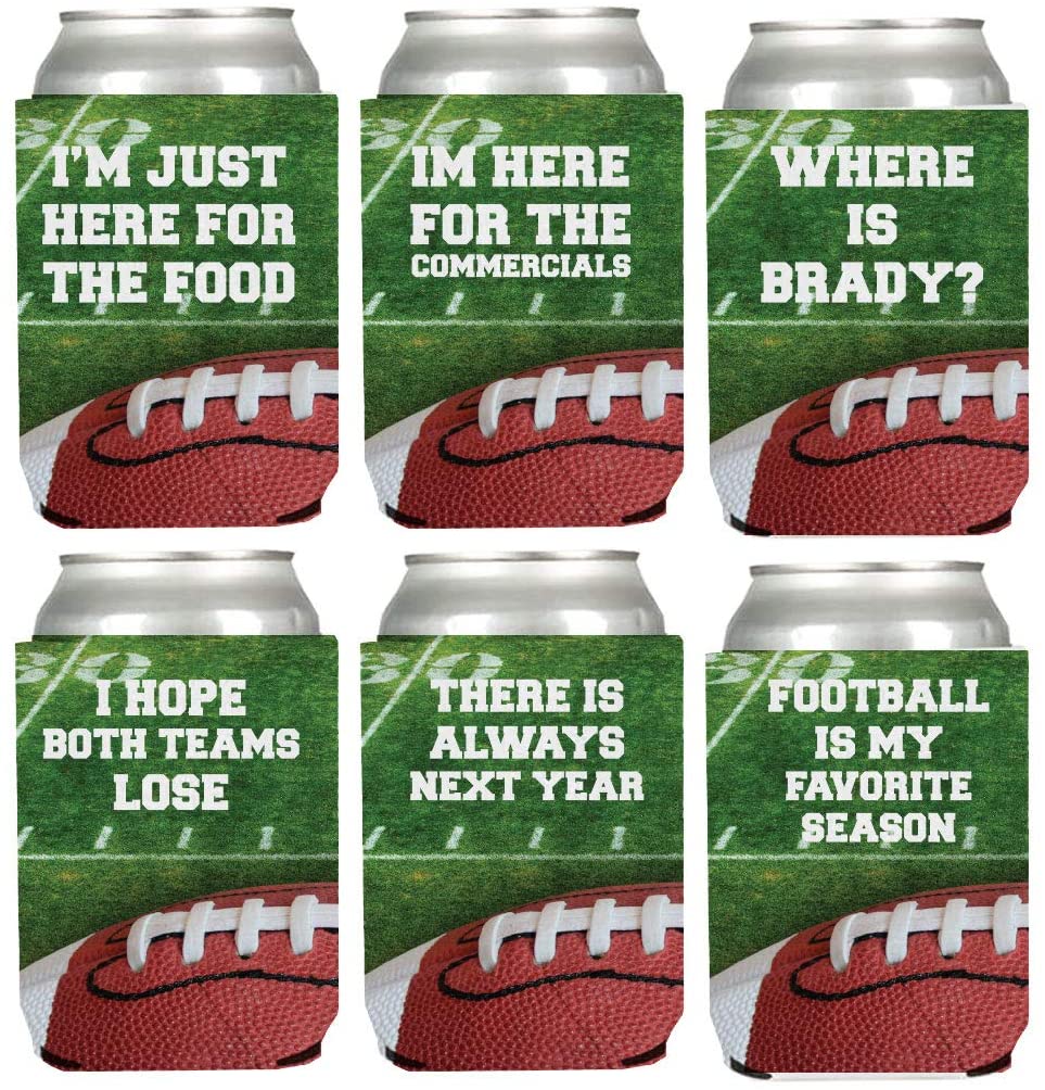 Funny Football Can Coolers Pack