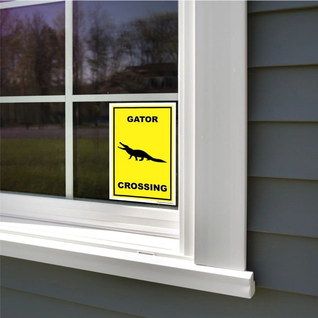 Gator Crossing Sign or Sticker - Image 4