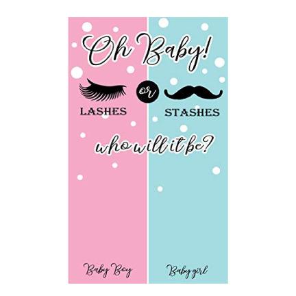 Gender Reveal Lashes or Stashes 3'x5' Banner - Image 3
